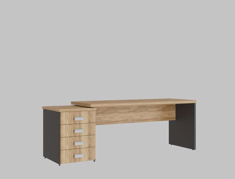 MESA DE ESCRITÓRIO INCOFLEX MODENA 40M 170 4 GAVETAS SEVILHA - LM05AP09