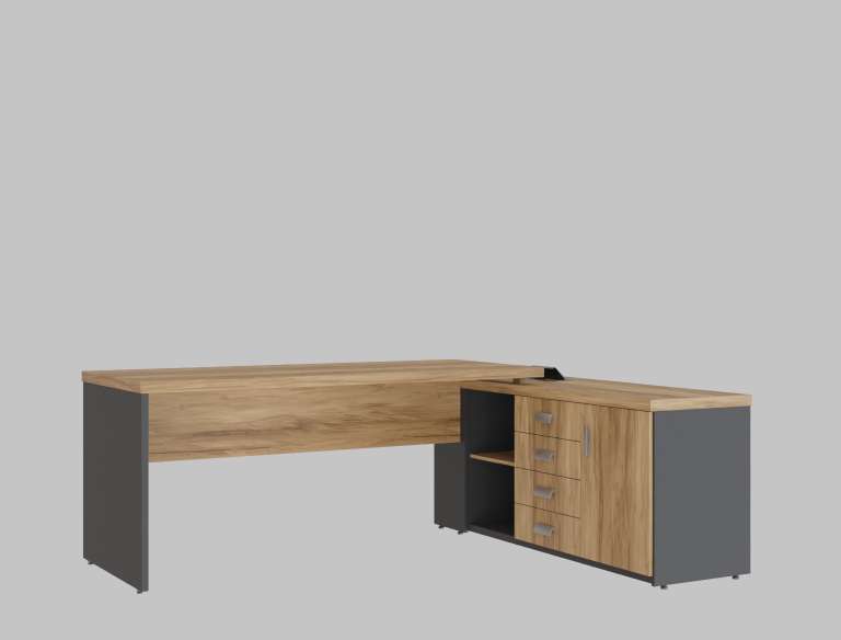 MESA DE ESCRITÓRIO INCOFLEX MODENA 150 COM ARMÁRIO SEVILHA - LM04AP13