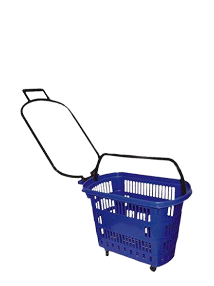CESTA DE COMPRAS COM RODAS 30 LT AZUL - PA072800