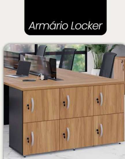 ARMÁRIO DE ESCRITÓRIO MARANELLO M25 LOCKER NOGAL 0.75X132X42