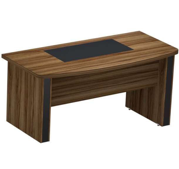 MESA DE ESCRITÓRIO MARANELLO M40 CURVE GOLD GLASS 180X80 NOG